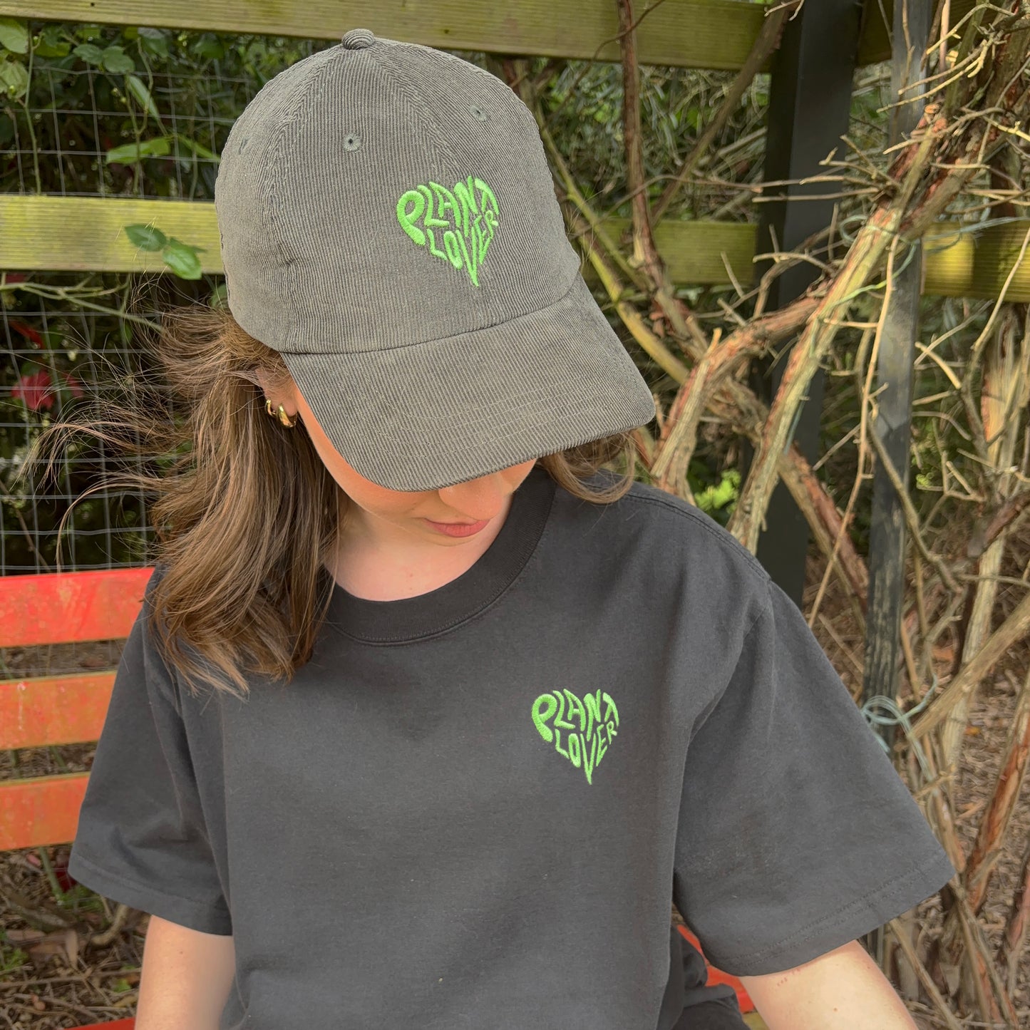 plant lover embroidery tee