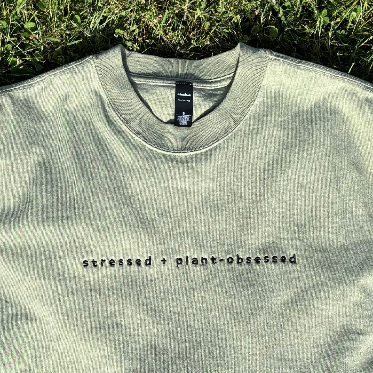 stressed + plant-obsessed tee